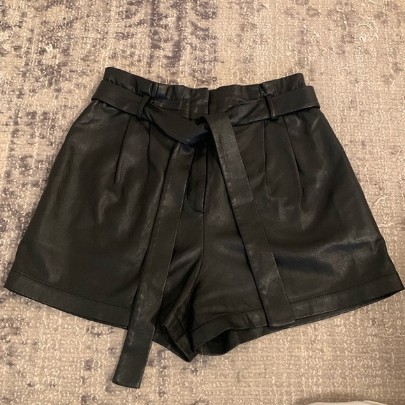 BCBG MaxAzria Pleather High Waisted Shorts - Picture 1 of 4